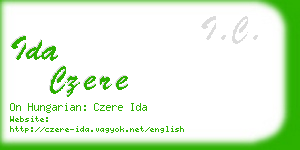 ida czere business card